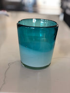 Mexican Blown Recycled Glass Tumbler-Cloud